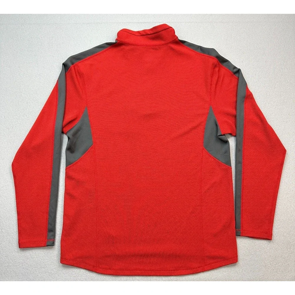 Nike Sweater Mens Large Red Gray ACG Lightweight 1/4 Zip Pullover Outdoor